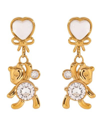 Golden Teddy Earrings
