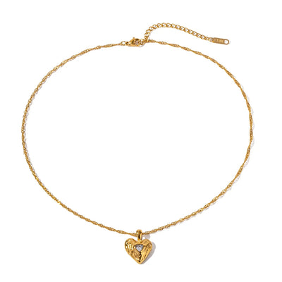 Heart Lava Necklace