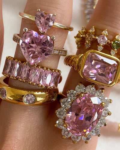 Pink Stone Rings