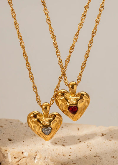 Heart Lava Necklace
