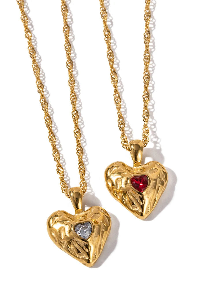 Heart Lava Necklace