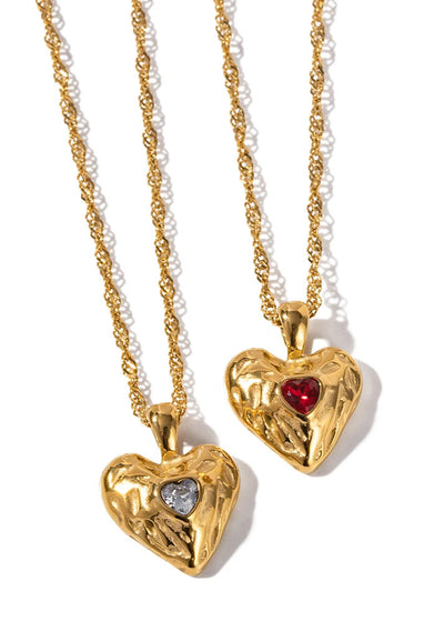 Heart Lava Necklace