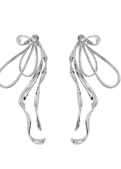 Silver Bow Earrings