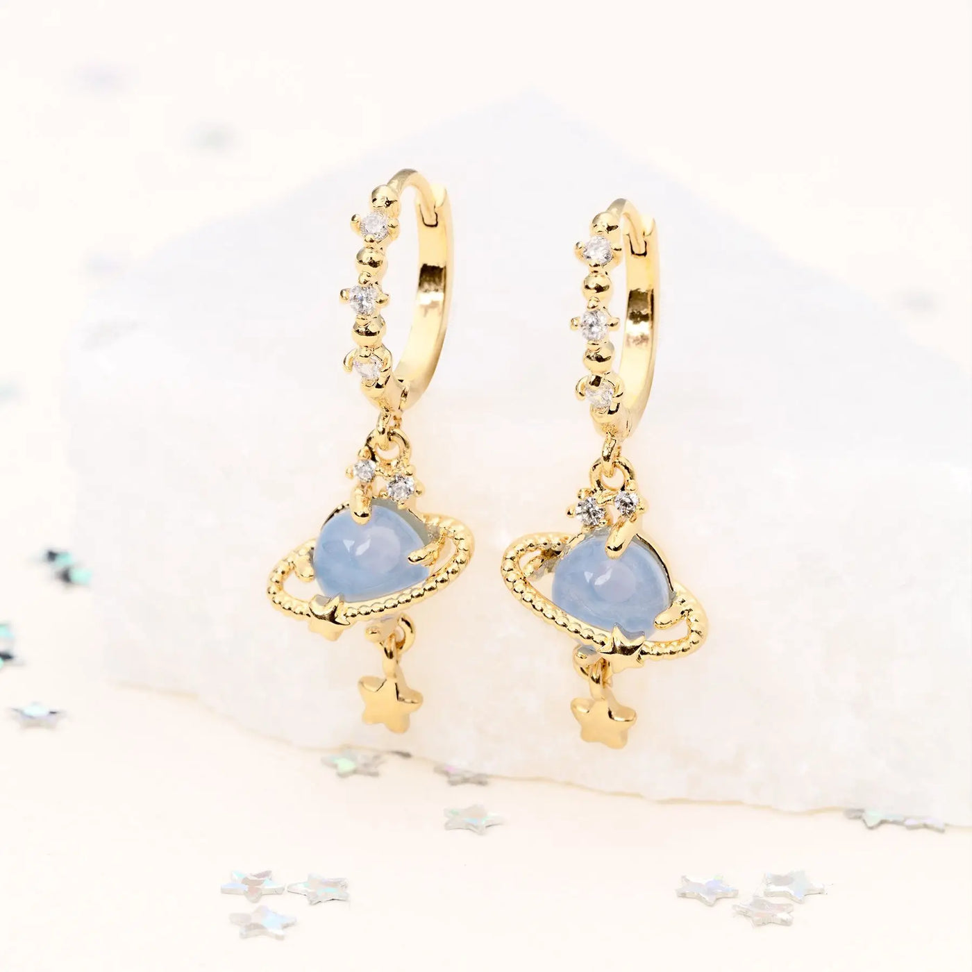 Blue Space Earrings