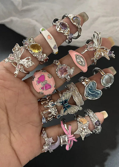 Pink Drip Rings