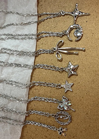 Silver Glass Necklaces