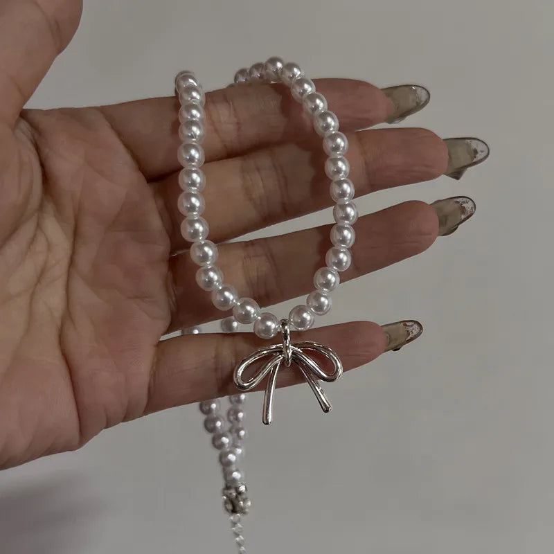 Silver Pearly Necklaces