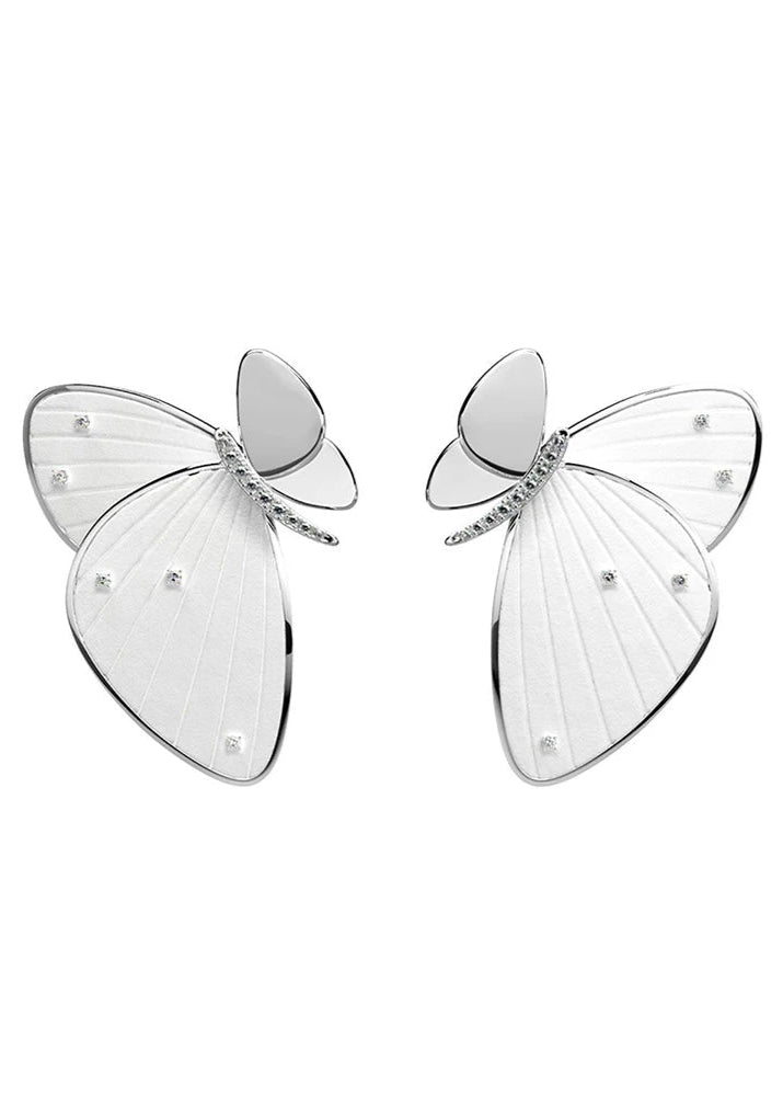 Silver Butterfly Earrings