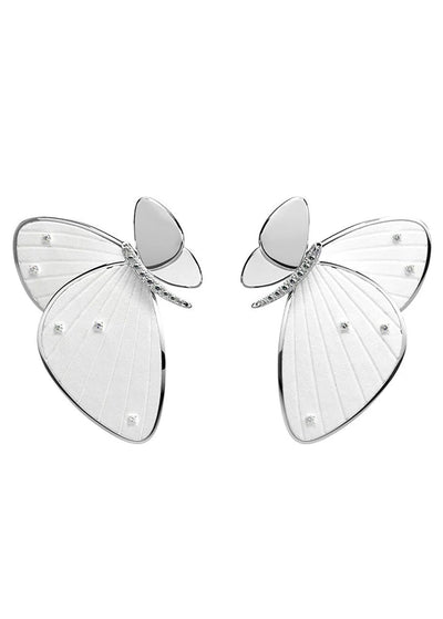 Silver Butterfly Earrings