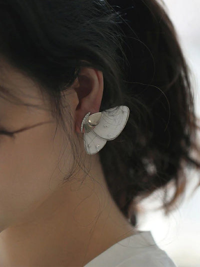Silver Butterfly Earrings