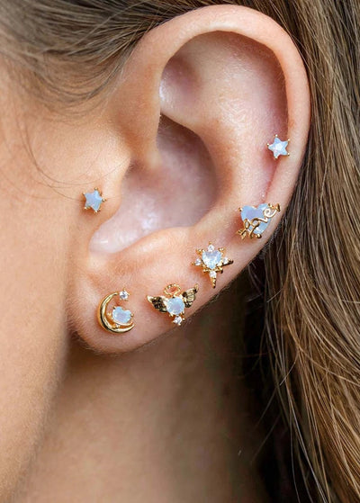 Blue Moon Earrings Set