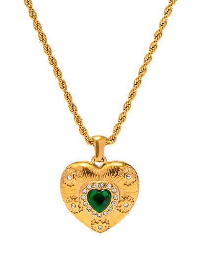 Emerald Heart Necklace