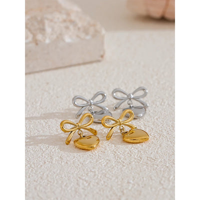 Gold Lover's Bow Earring