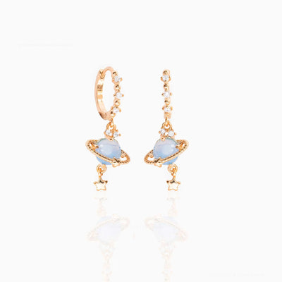 Blue Space Earrings