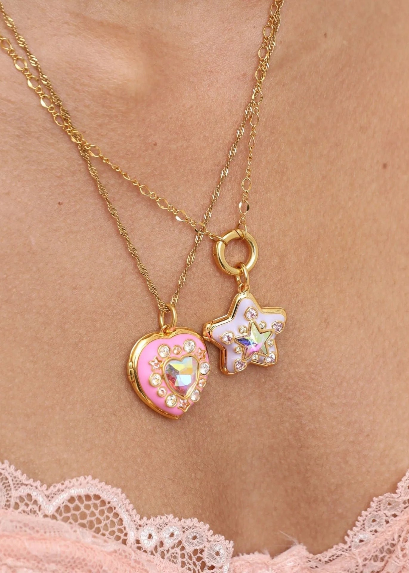 Pink Drip Necklaces