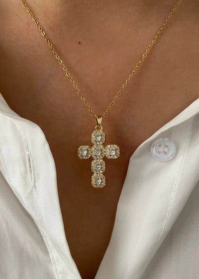 Crystal Cross Necklace