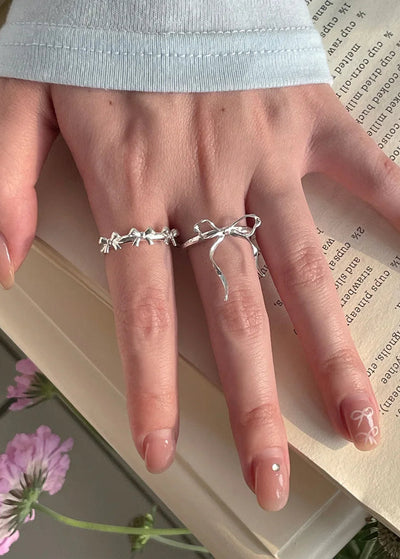 Silver Bowknot Ring