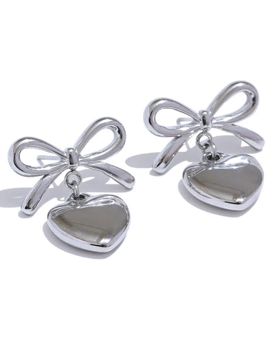 Gold Lover's Bow Earring