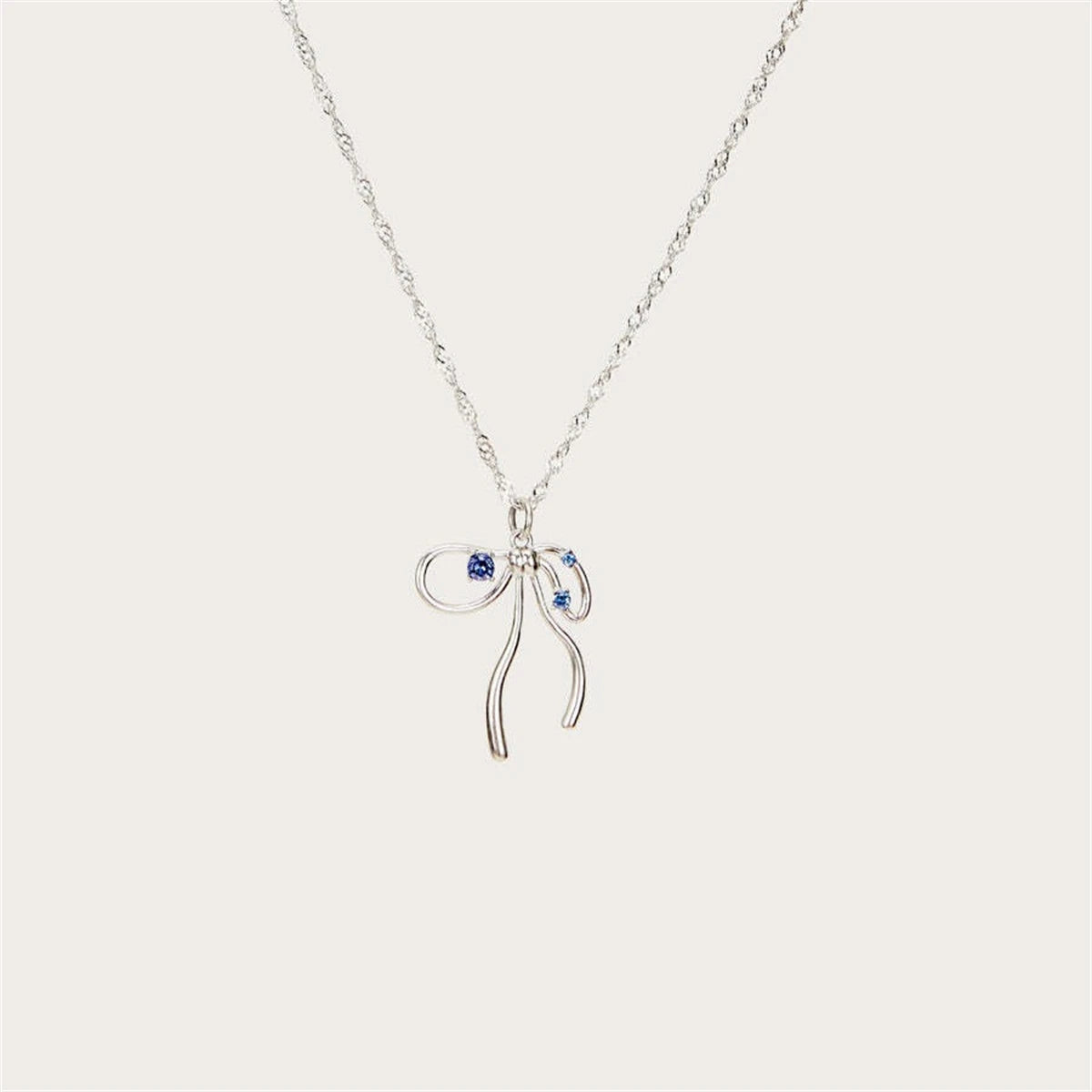 Silver Bowknot Earring