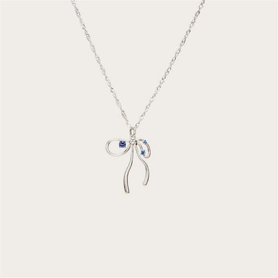 Silver Bowknot Earring