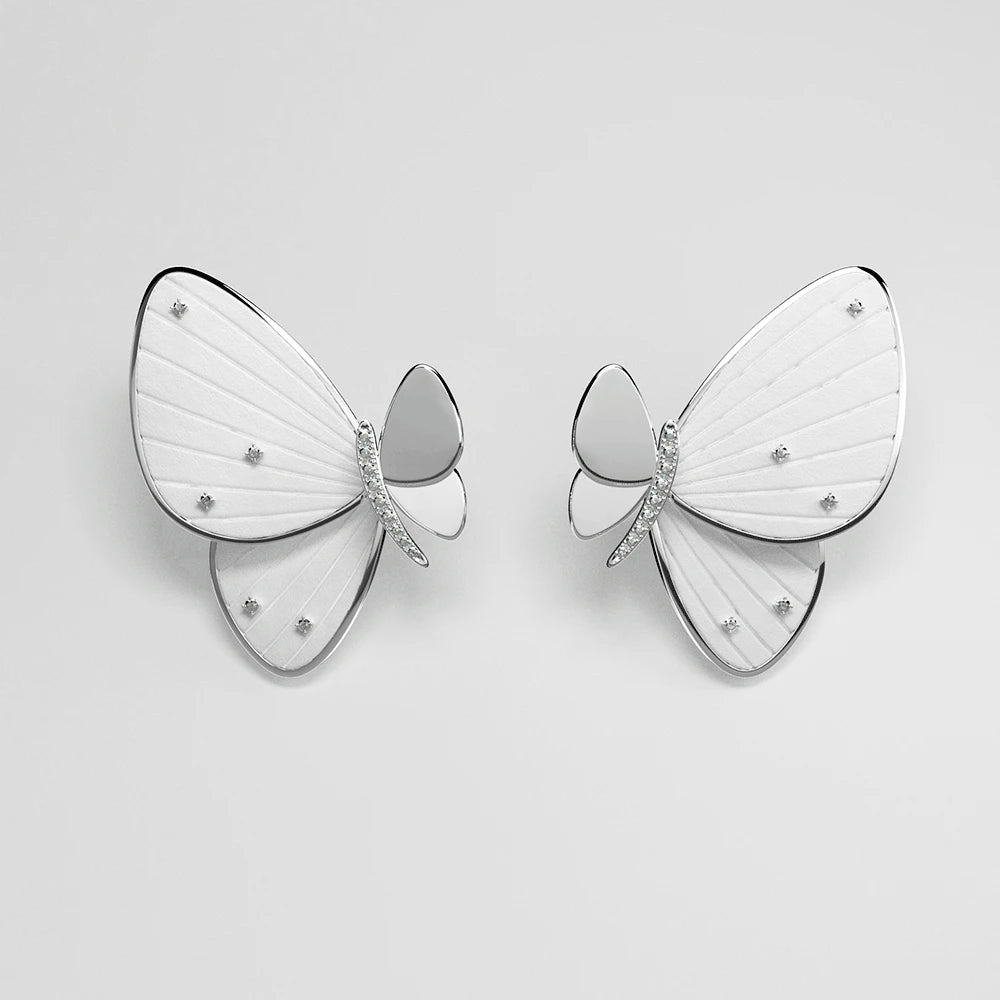 Silver Butterfly Earrings