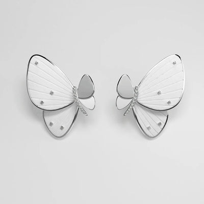 Silver Butterfly Earrings