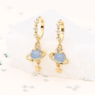 Blue Space Earrings