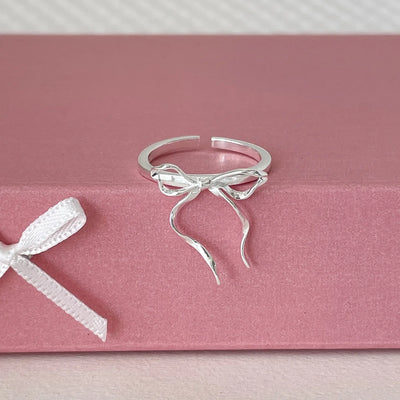Silver Bowknot Ring