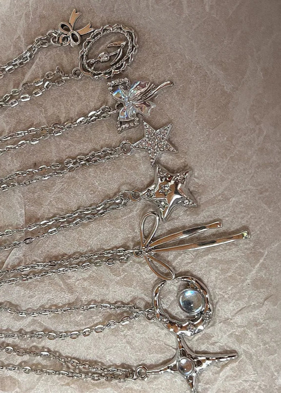 Silver Glass Necklaces