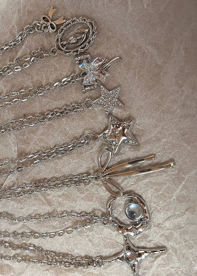 Silver Glass Necklaces