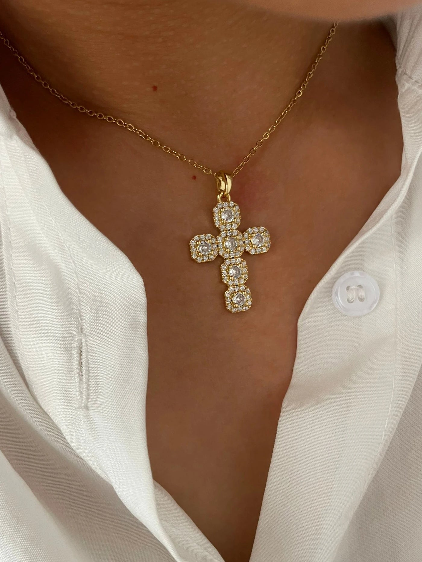 Crystal Cross Necklace