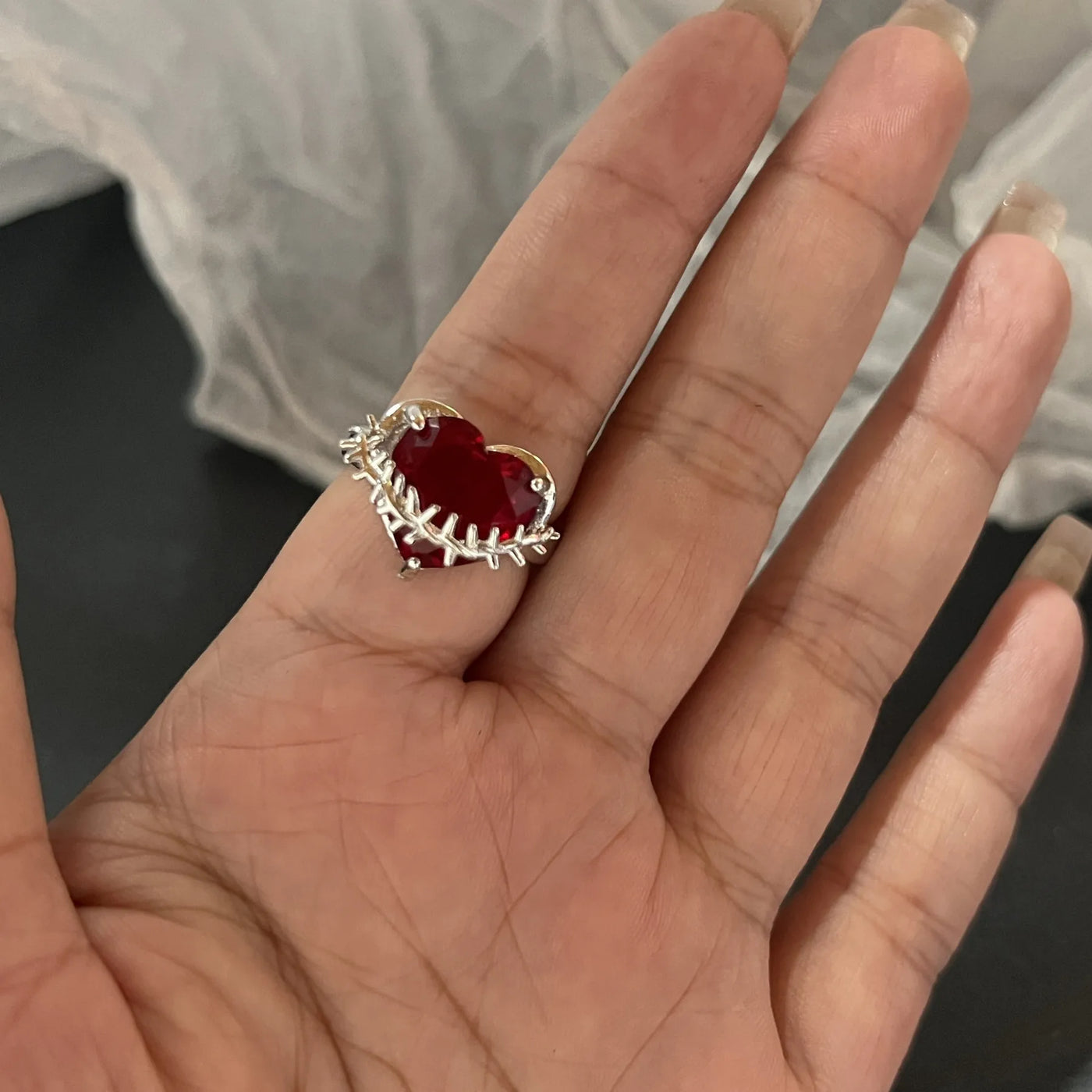 Red Goth Rings