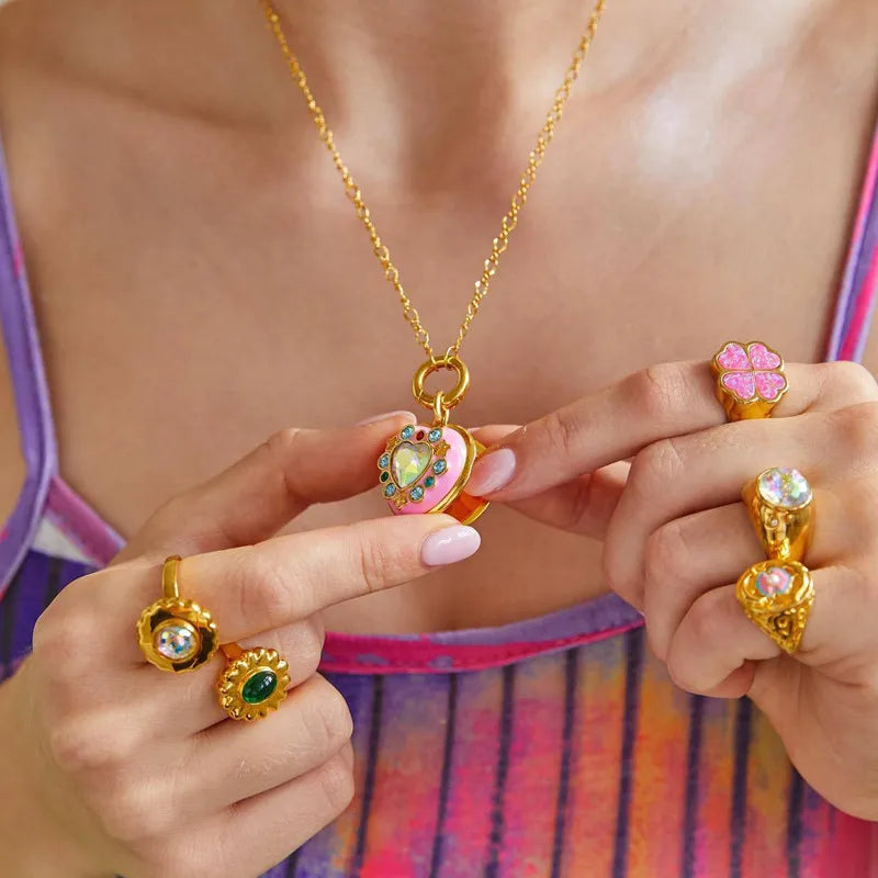 Pink Drip Necklaces
