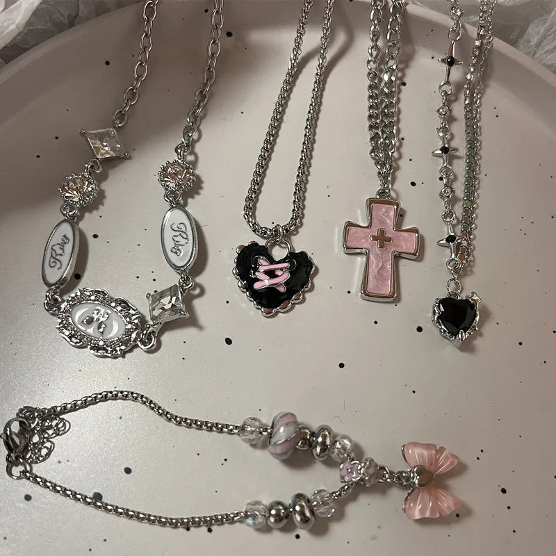 Pink Goth Necklaces