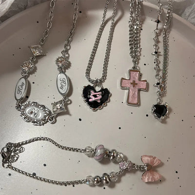 Pink Goth Necklaces