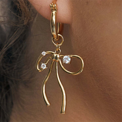 Silver Bowknot Earring