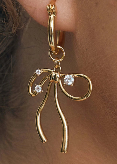 Silver Bowknot Earring