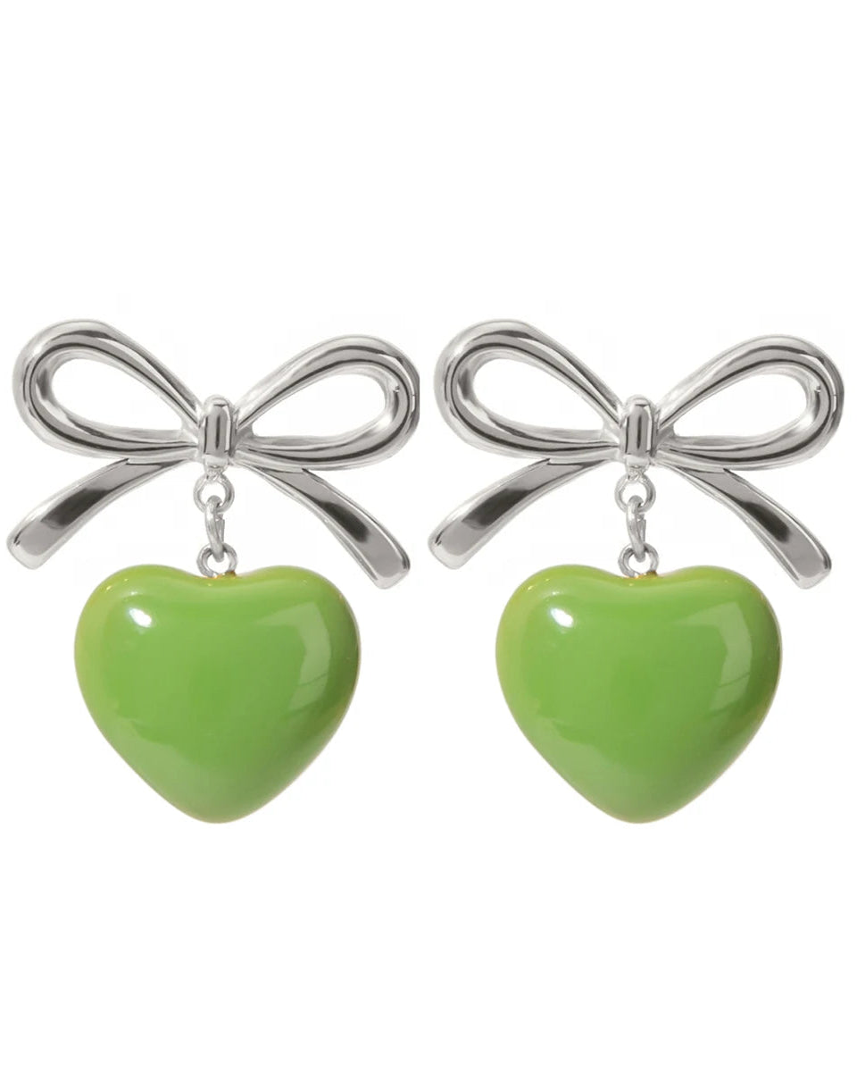 Green Daisy Earrings