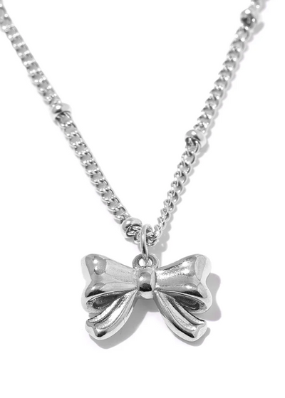 Silver Bow Tie