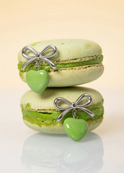 Green Daisy Earrings