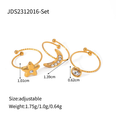 Star & Moon Ring Sets