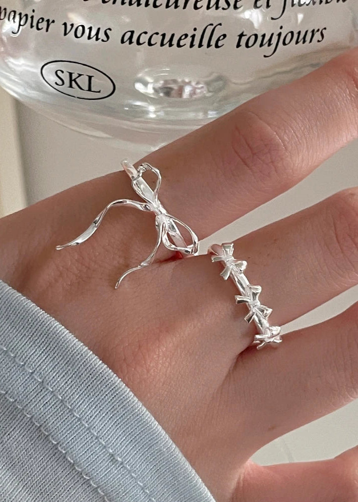 Silver Bowknot Ring