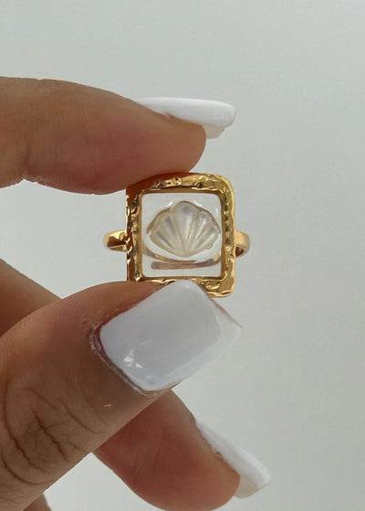 Shell Glass Ring