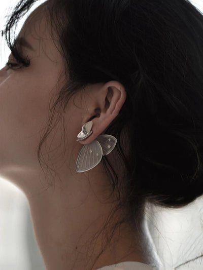Silver Butterfly Earrings