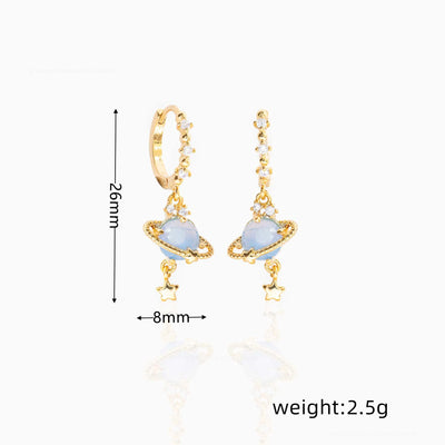 Blue Space Earrings