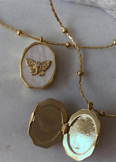 Butterfly Medallion Necklace