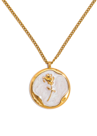 White Rose Necklace