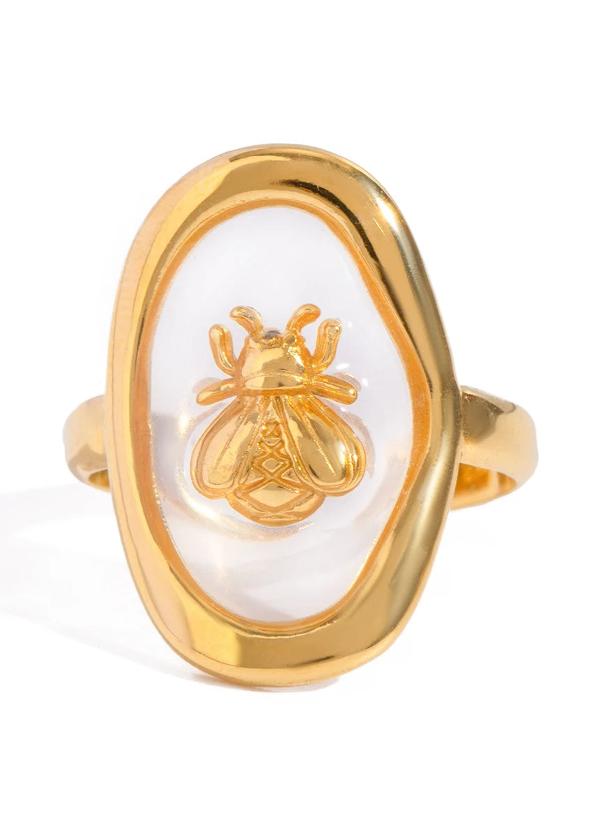 Bee Glass Ring