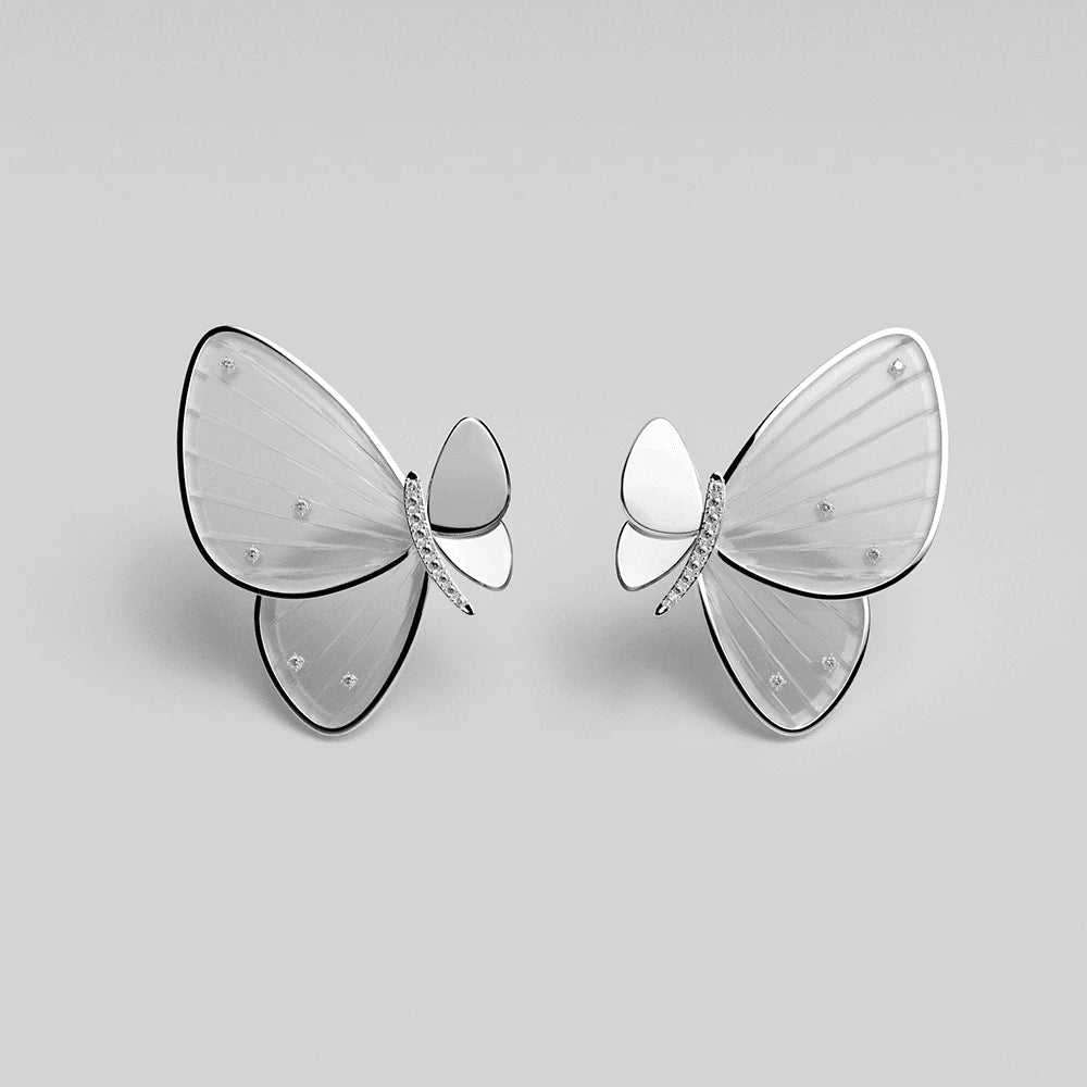 Silver Butterfly Earrings