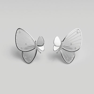 Silver Butterfly Earrings